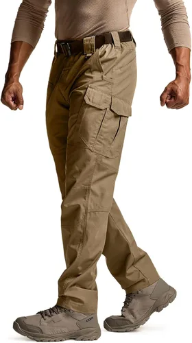 Vista 15 de CQR Pantalones tácticos para hombre, resistentes al agua, pantalones cargo Ripstop, ligeros EDC trabajo, senderismo, ropa para exteriores Mag Pocket