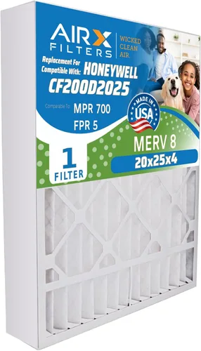 Vista 14 de AIRX FILTERS WICKED CLEAN AIR. Filtro de horno 20x25x4 MERV 8 compatible con filtro de aire Honeywell 20x25x4 F25 1 solo filtro