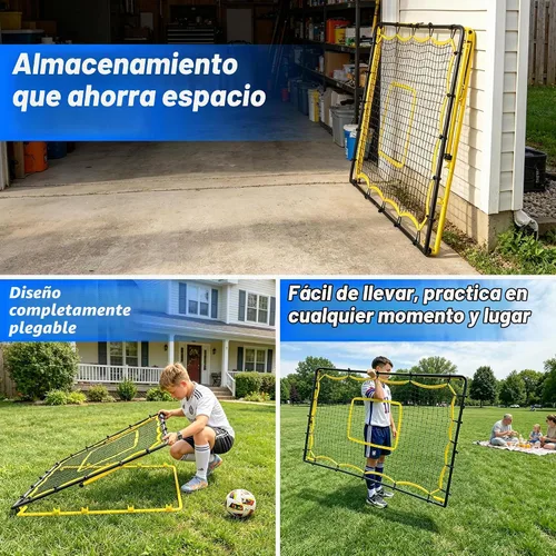 Vista 5 de 4-Angle Soccer Rebounder Net Portable Goal Rebound