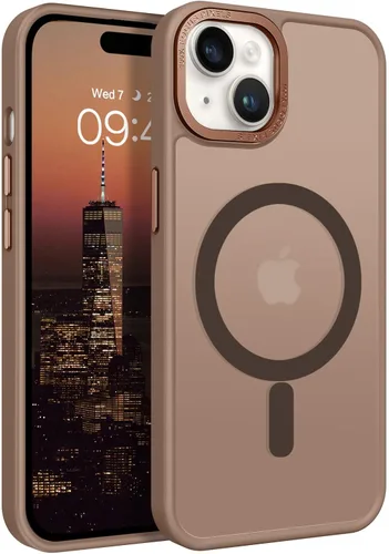 Vista 25 de BENTOBEN Compatible con iPhone 15 Plus, Funda de teléfono magnética translúcida mate delgada a prueba de golpes [Compatible con MagSafe] Funda