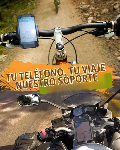 Vista 6 de Soporte de teléfono para bicicleta y motocicleta, para iPhone 16 Pro Max (15, 14, SE, Plus), Galaxy S25 o cualquier teléfono celular, soporte