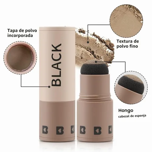 Vista 4 de Boobeen Barra de polvo de línea capilar para retoque de raíces y sombra de cabello, relleno de línea capilar impermeable para cubrir el cabello 01#
