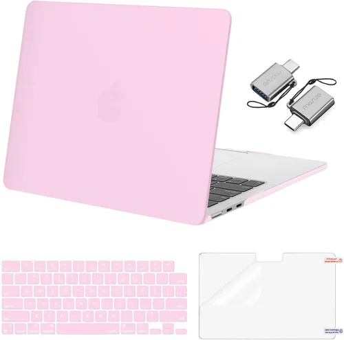 Vista 23 de Mosiso Funda para MacBook Air de 13 y 13.6 pulgadas, 2024, 2023 y 2022, M3 A3113, M2 A2681, Touch ID, carcasa rígida, cubierta de teclado, protector