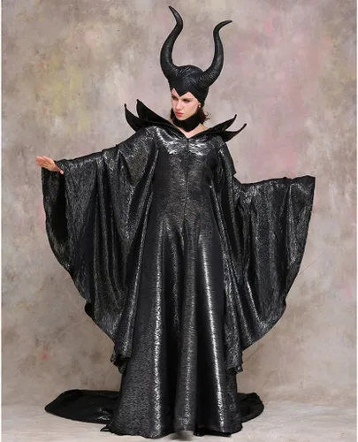 Vista 4 de CosplayDiy Disfraz de villana malvada para mujer, disfraz de reina de bruja