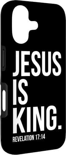 Vista 3 de Jesus is King Bible Scripture Quote Christian Case for iPhone 17