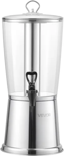 Vista 9 de VEVOR Dispensador de bebidas, dispensador de bebidas de 2.1 galones para fiestas, dispensador de jugo de acero inoxidable + plástico con cámara