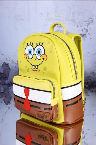 Vista 5 de SpongeBob SquarePants Mini mochila de cosplay para mujer, Amarillo, Mini mochila de moda