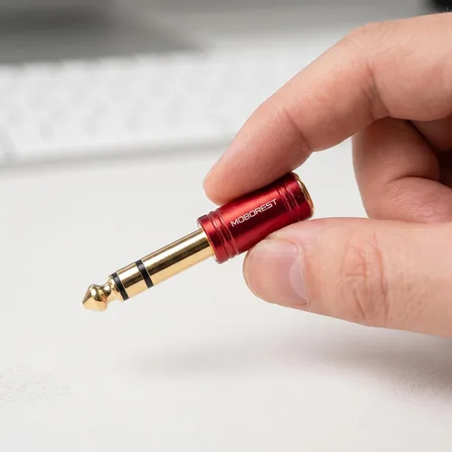 Vista 8 de MOBOREST - Adaptador de plug 1/4 pulgadas (6.35mm) a jack 1/8 pulgadas (3.5mm), estéreo