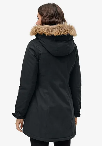 Vista 3 de Ellos Abrigo parka acampanado moderno de talla grande para mujer