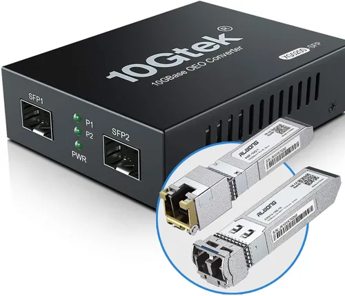 Vista 9 de Convertidor de medios Gigabit Ethernet con módulo SFP 1000 Base-SX