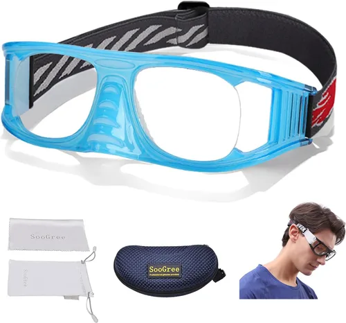 Vista 13 de SooGree Gafas deportivas de racquetbol, baloncesto, fútbol, fútbol, gafas protectoras, lentes de seguridad, lentes reemplazables