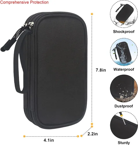 Vista 3 de Elonbo Bolsa de kit, estuche de transporte EpiPen, kit de medicina de viaje para 2 bolígrafos Epi o Auvi Q, inhalador de asma, aerosol nasal