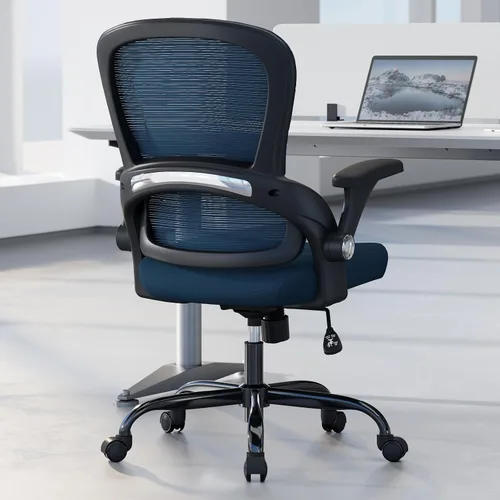 Vista 14 de TRALT Silla de oficina – Silla de oficina ergonómica con soporte trasero, sillas de escritorio de oficina en casa, asiento ancho de 330 libras, Negro