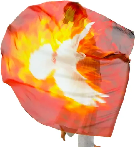 Vista 14 de Wuchieal Bandera de alabanza de 55" de 1 pieza con poste escalable, bandera de adoración Semicírculo Alas de Ángel de Adoración para Danza