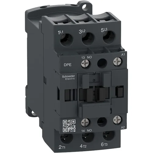 Vista 7 de Schneider Electric DPE09BL Easy TeSys IEC Contactor Bobina de 24 VCC Contactor HVAC y CA, compresores, bombas y más con terminales de abrazadera