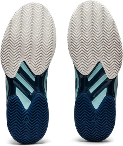 Vista 7 de ASICS Solution Speed FF 2 Clay - Tenis para mujer, parte superior aplicada en poliuretano, color azul claro/índigo claro, talla M, Azul