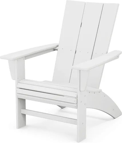 Vista 11 de POLYWOOD Silla Adirondack moderna Curveback Negro