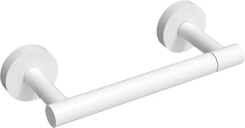 Vista 27 de RARXTR Soporte de papel higiénico negro y dorado SUS304 de acero inoxidable con doble poste pivotante, soporte de papel higiénico montado