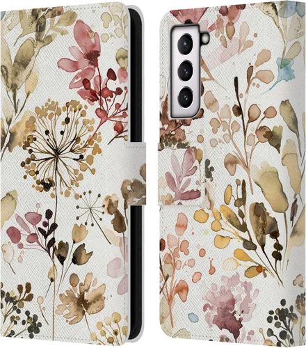 Vista 81 de Head Case Designs Officially Licensed Ninola Beige Wild Grasses Leather Wallet Case Compatible with Samsung Galaxy A07 4G