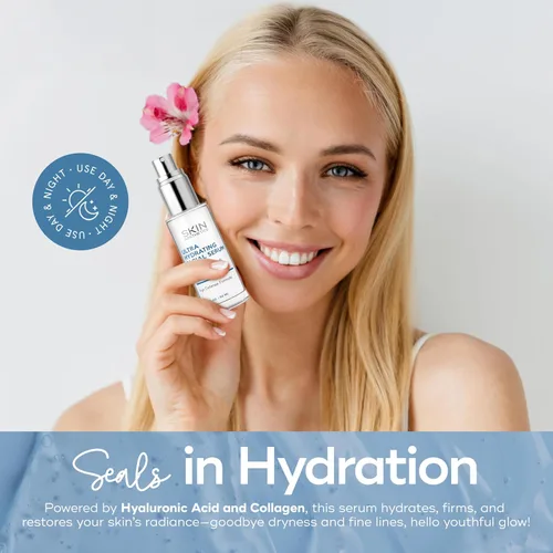 Vista 3 de Suero de ácido hialurónico para cara, probado por dermatólogos, con colágeno para antienvejecimiento, ultra hidratante, líneas finas, arrugas