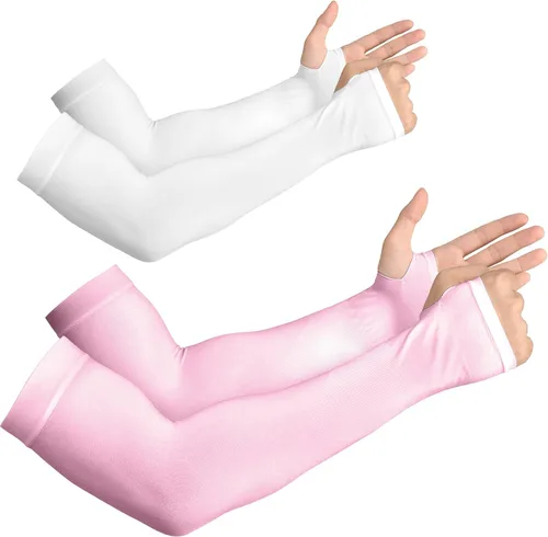 Vista 15 de YESLIFE Mangas de protección solar UV para hombres y mujeres, manga deportiva de enfriamiento UPF 50
