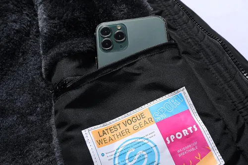 Vista 5 de OTU - Chaqueta de esquí impermeable para mujer, cortavientos, abrigo de nieve con capucha para invierno