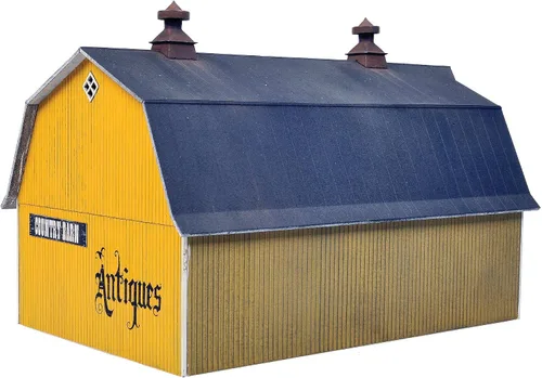 Vista 3 de Walthers Cornerstone Antiques Barn 933-3339 HO Scale Model Railroad - Kit de estructura