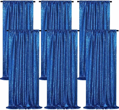 Vista 61 de B-COOL Cortinas de Fondo de Lentejuelas Azul Bebé 2 Piezas 2ftx8ft Fotografía para Fiestas Fondo Brillante Cortinas para Prom Bodas Baby Shower