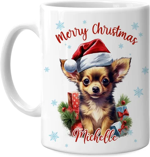 Vista 45 de Hyturtle Regalos personalizados para amantes de los osos – Taza de café de cerámica con nombre personalizado de oso con sombrero de Papá Noel