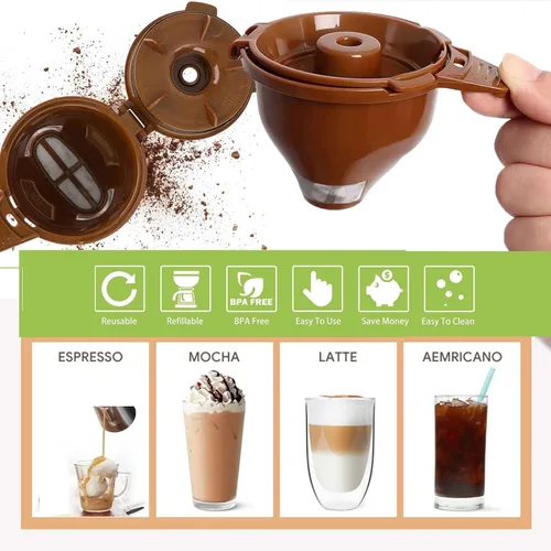 Vista 4 de Paquete de 2 cestas de café molido de una sola porción para cafetera Hamiltion FlexBrew Modelos 49974 49975 49976 49979 49957 49954 49947 49940