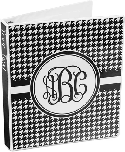 Vista 4 de Carpeta personalizada de pata de gallo con 3 anillas, 1 pulgada