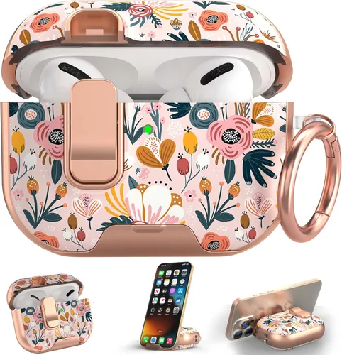 Vista 13 de Funda para Apple AirPods Pro 3 2025 con bloqueo de seguridad y soporte para negro - p