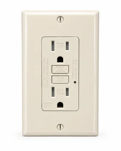 Vista 14 de GFCI Outlet 15A Receptáculo dúplex decorativo resistente a manipulaciones con indicador LED, interruptor de circuito de falla a tierra, protección