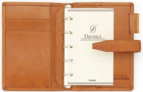 Vista 2 de Raymei Fujii DPM3034E Organizador personal, Da Vinci Roma Classic Mini 5, marrón oscuro