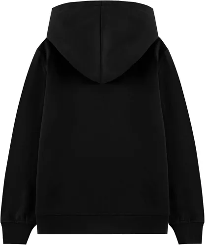 Vista 3 de Kid Nation Sudadera con capucha para niños o niñas de 4 a 12 años Negro