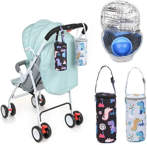 Vista 2 de Calentador de agua de leche, bolsa aislada para bebés, calentador de biberón de lactancia para bebé, bolsa de biberón preservada para viajes