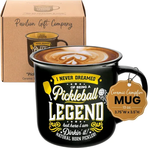 Vista 12 de Pavilion Gift Company - Taza de cerámica de 13 onzas, taza de café de doble cara, taza de café para pesca, golf, caza, juego, pickleball, cerveza