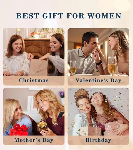 Vista 5 de doubgood Pulseras de oro para mujer, pulseras de cuentas de oro para mujer, pulseras de oro apiladas, apilables, apilables y elásticas
