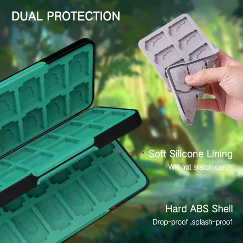 Vista 5 de PERFECTSIGHT 48 Switch Game Card Case for Nintendo Switch OLED Switch Lite, Cute 48 Game Holder Cartridge Case for Game Cards and SD Cards, Kawaii