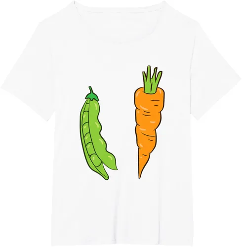 Vista 29 de Camiseta de disfraz de zanahoria con guisantes y zanahorias, Blanco, S