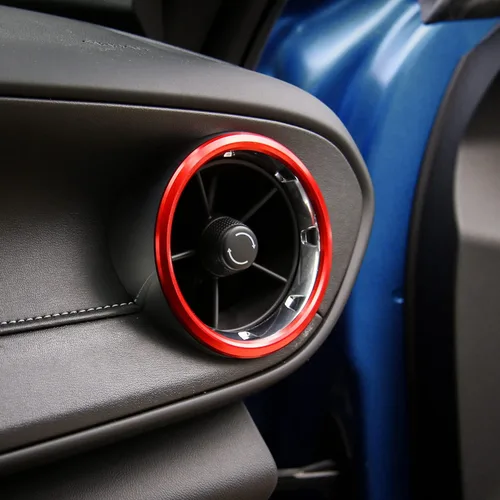 Vista 6 de Hoolcar Cubierta de ventilación interior de aire acondicionado ABS AC para Chevrolet Camaro 2017-2021, rojo, 4 piezas (no para Blazer)