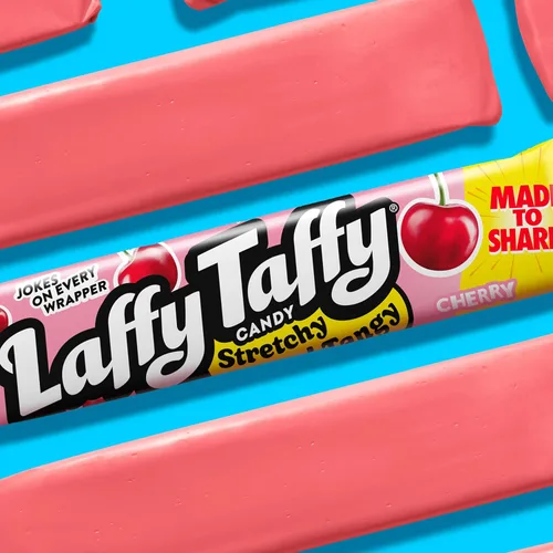 Vista 6 de Caja surtida de Laffy Taffy Stretchy & Tangy, paquetes de 1.5 onzas, paquete de 24 Uva, sandía, cereza elástico picante taffy, envuelto