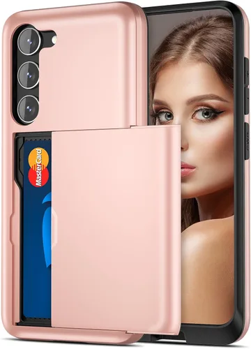 Vista 14 de Jiunai Funda para Samsung Galaxy S22 Plus Funda tipo cartera para tarjetas de crédito, soporte para efectivo, bolsillo deslizante de doble capa