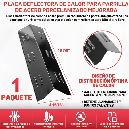 Vista 3 de Placa de calor para parrilla de gas gourmet real y exterior seleccionada
