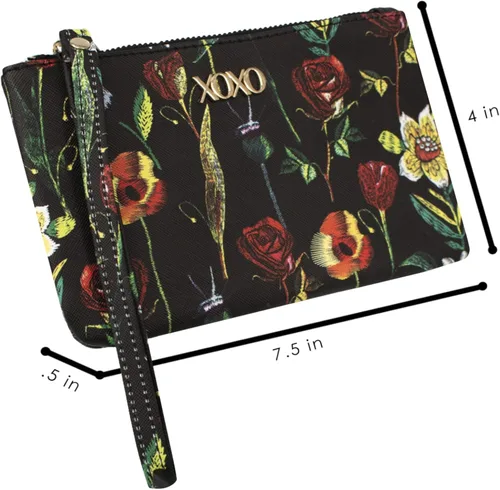 Vista 3 de XOXO Pulsera grande Saffiano multifunción sólida estampada para mujer Negro