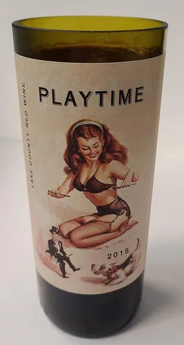 Vista 4 de 2015 Shannon Ridge Vineyard Playtime Lake County Wine Bottle Candle - Repurposed Label for Rustic Charm - Captivating Ambiance and Unforgettable