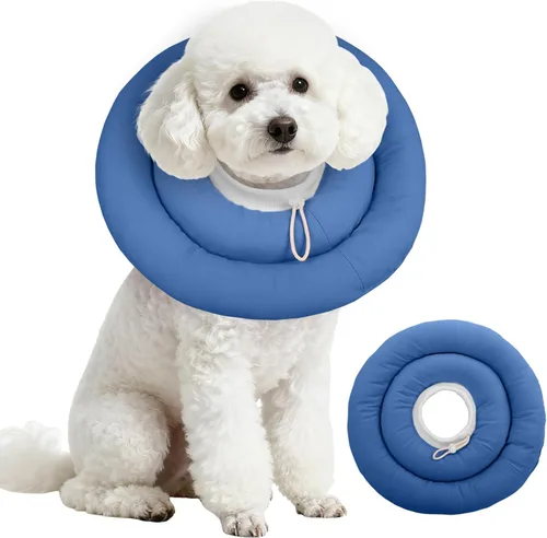 Vista 29 de IDOMIK - Collar de recuperación para perros, cono suave impermeable para perros después de la cirugía Comfy Protective Elizabethan Collar