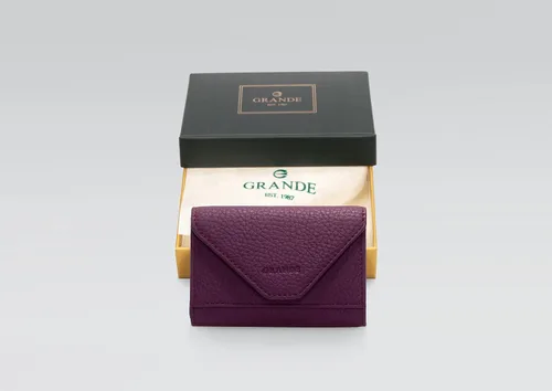 Vista 85 de grande Estuches para tarjetas 3639, Naranja, Tarjetero de cuero con cierre magnético, cartera pequeña de acordeón para mujer