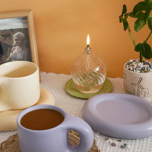 Vista 8 de Lámpara de aceite de vidrio pequeño líquido recargable, vela de aceite de vidrio borosilicato resistente, aspecto único de rosca interna para cenas