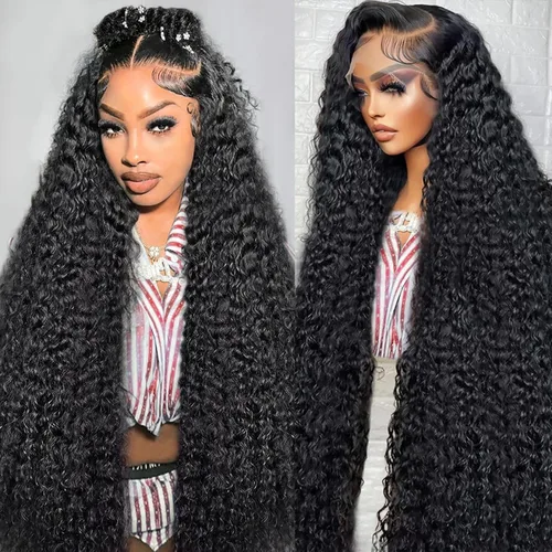 Vista 12 de Pelucas de cabello humano rizado con encaje frontal de 13 x 6 pulgadas, pelucas de cabello humano brasileño rizado para mujeres, densidad del 200 %